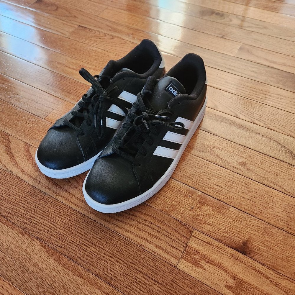 Adidas Grand Court Court 2.0 Black/White Sneakers Men's Size 10 - Like New